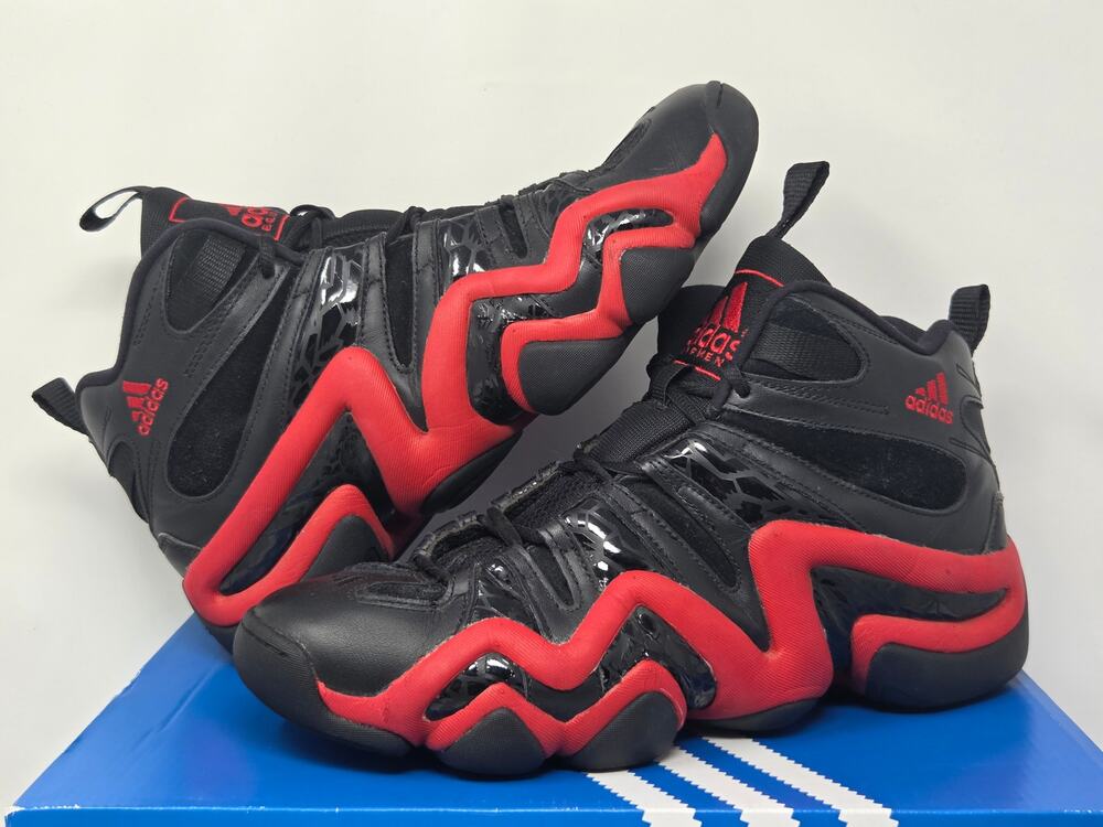 Adidas Crazy 8 BLACK RED D74581 Size 10 WORN